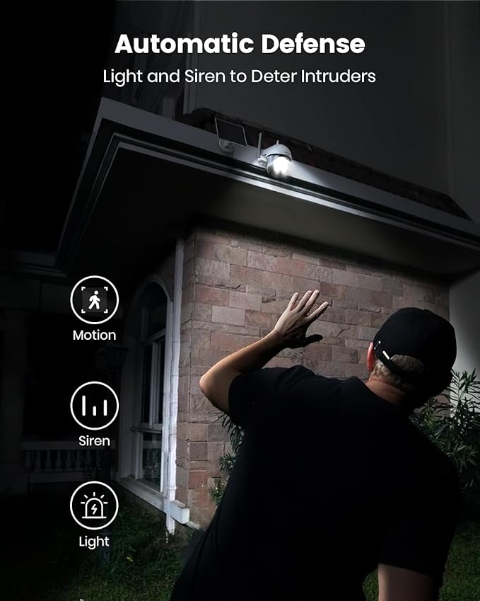 DEKCO Security Cameras Wireless Outdoor, Solar Powered, Panoramic PTZ, Auto - Image 5