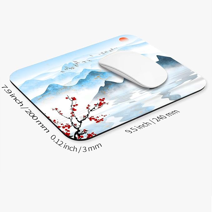 Armanza Square Mouse Pad Ink Painting Landscape, Personalized Premium-Textured - Image 2