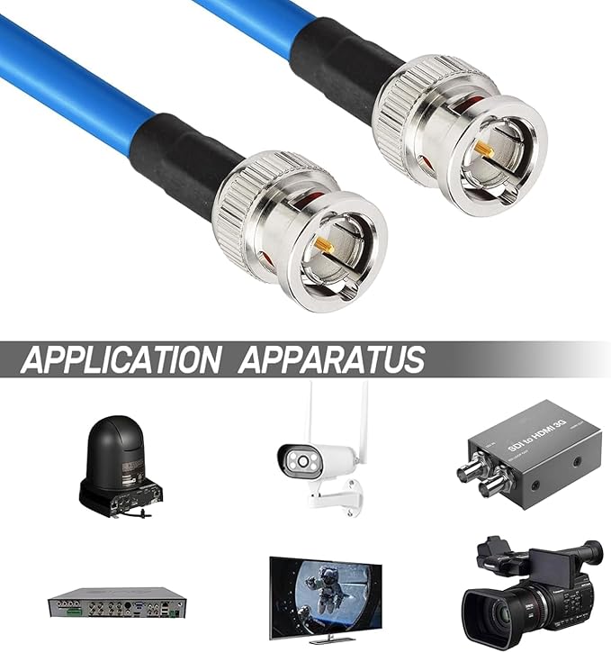 Superbat SDI Cable Long 75 Ohm BNC Cable 3G/6G/12G，1-300FT, Support - Image 5