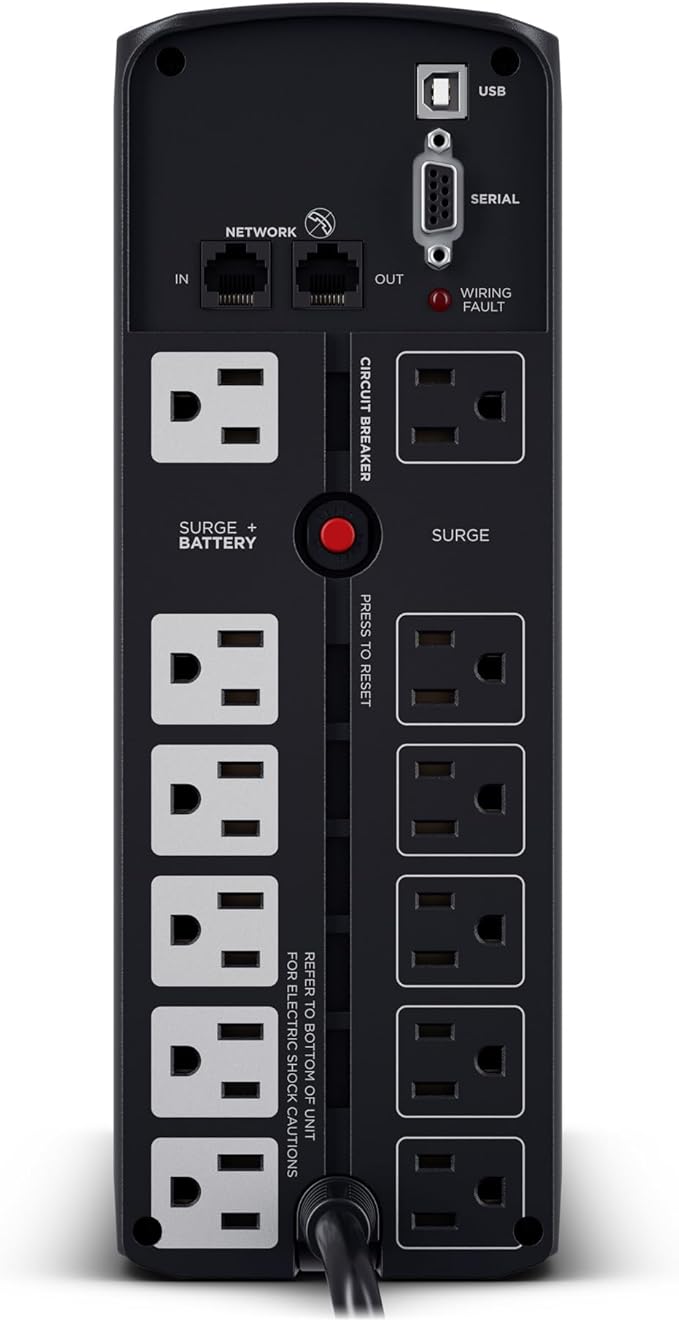 CyberPower CP1350PFCLCD PFC Sinewave UPS Battery Backup and Surge Protector - Image 2