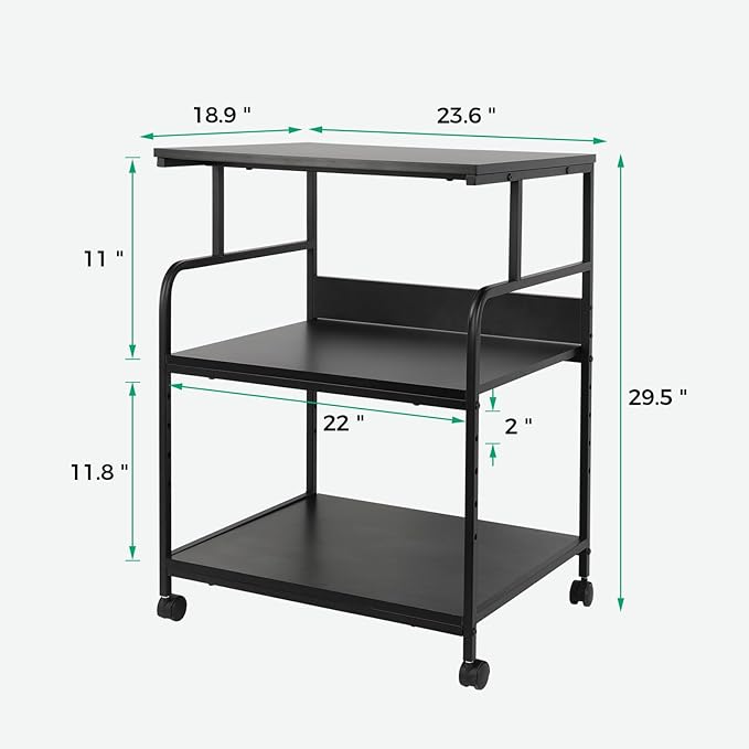 GCCSJ Large Printer Stand，3 Tier Printer Cart - Image 2
