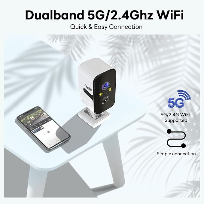 ORAXIUM Wireless Outdoor Security Camera, 2.4G/5G WiFi Window Camera - Image 2