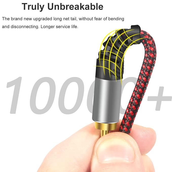 Tiierzon RCA Cable 5Ft, 2Rca Male to 2-RCA Male Audio Stereo Subwoofer Cable - Image 3