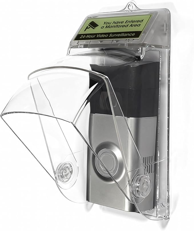 Dgyezhao Clear Outdoor Plastic Flip Doorbell Rain Cover, Camera Cover protector by dgyezhao