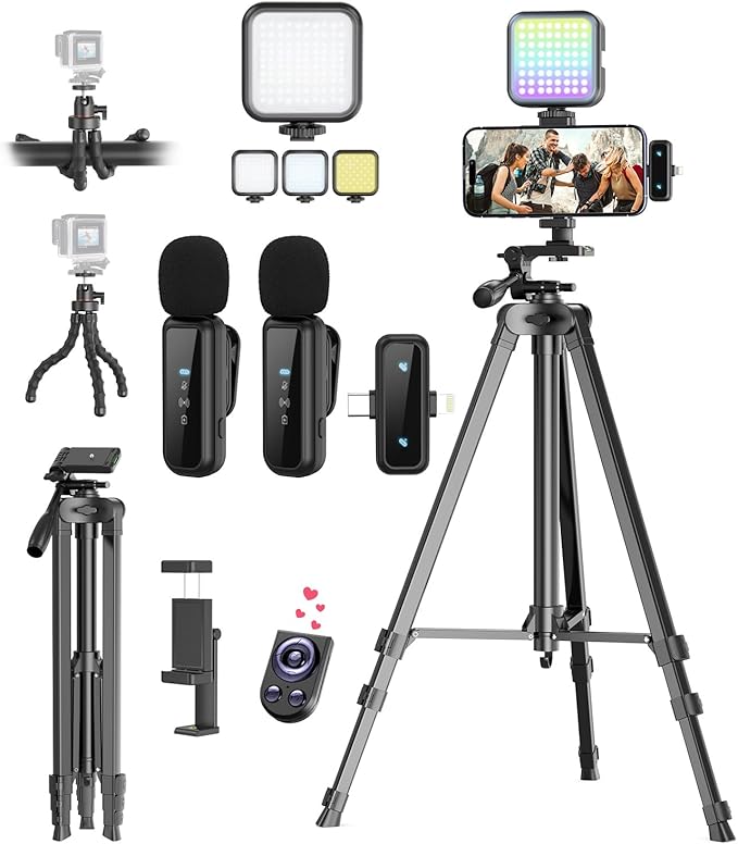 Vlogging Kit for iPhone/Android, YouTube Starter Kit by YEAKI
