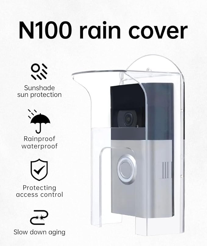 YJNBEST Clear Acrylic Doorbell Rain Cover Suitable - Image 2