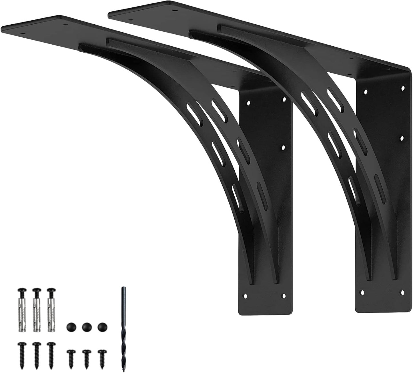 30 inch x 18.8 inch Heavy Duty Shelf Brackets , Max Load 1100 Lbs ,Premium Alloy Metal Mantel Brackets (Set of 2) Fireplace Mantel Brackets (Thickness 0.32 inch/ 8mm)