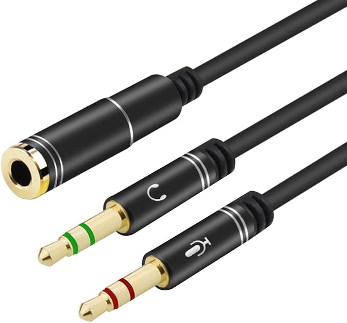 CANFON Headphone Splitter for Computer 3.5mm Female to 2 Dual 3.5mm Male by CANFON
