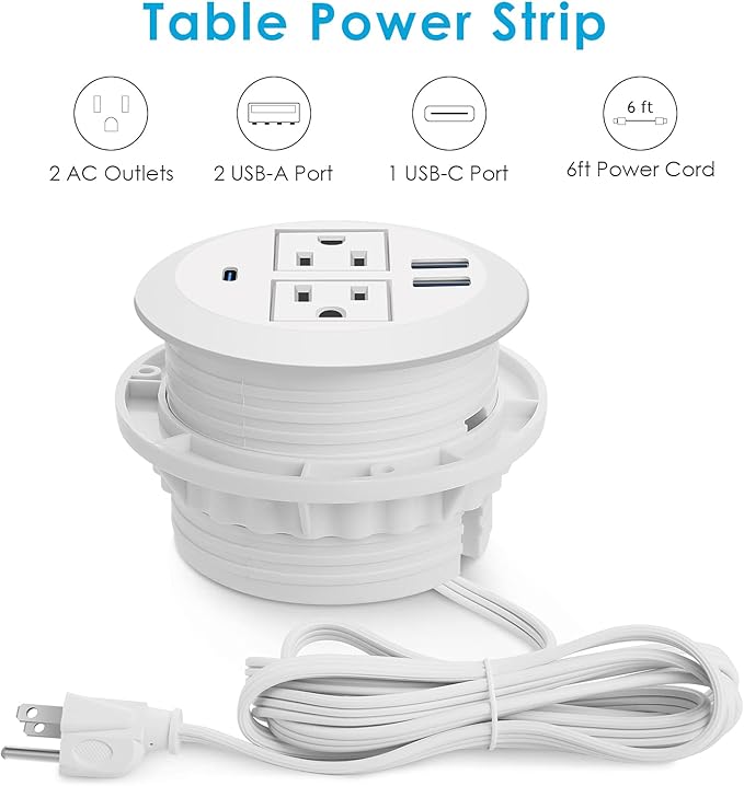 Jgstkcity 2-in-1 Desktop Power Grommet - Image 5