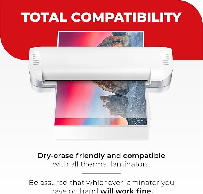 5MIL Thermal Laminating Sheets 11.5x17.5 inch, Dry-Erase Friendly Laminating - Image 3