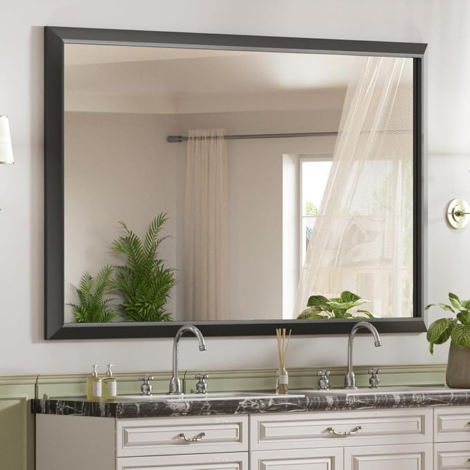 SMIROR Matte Black Bathroom Mirror by SMIROR