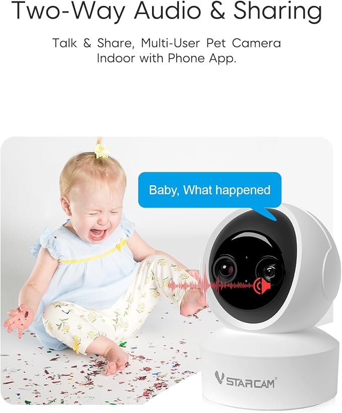 VSTARCAM Security Camera Indoor, Dual Cameras, 2K QHD Security Camera - Image 7