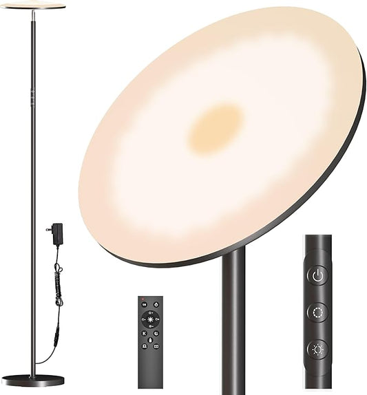 LED Floor Lamp, Bright 36W 3600LM Standing Lamp 350W Equivalent by Yikuneng