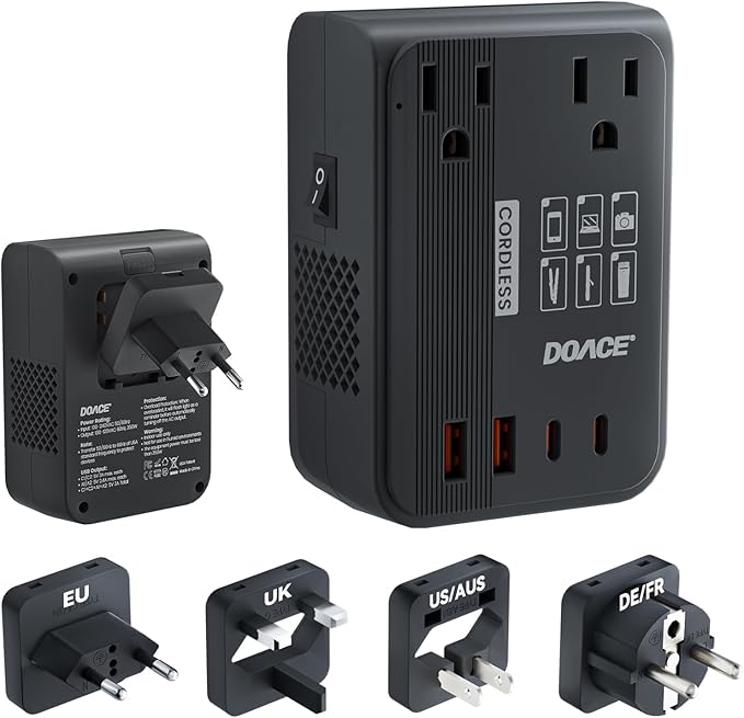 DOACE 220V to 110V Converter 350W Voltage Converter US to Europe by DOACE