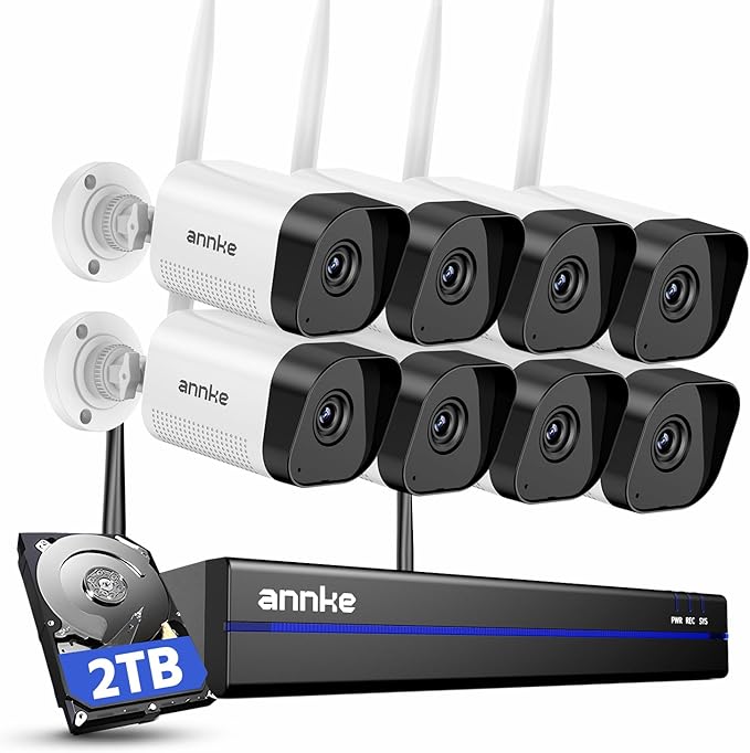 ANNKE Wireless Camera System, 16CH Expandable 4K Security NVR, 2-Way Audio by ANNKE