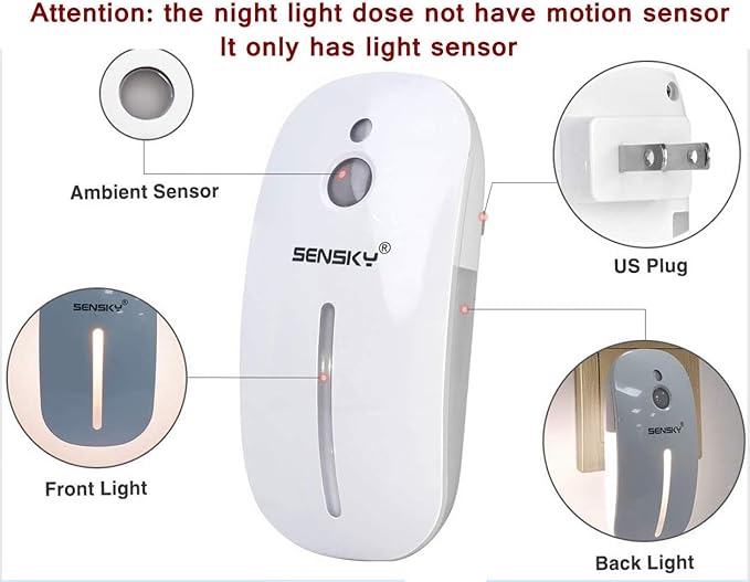 Sensky [2 Pack Plug in Night Light - Image 3