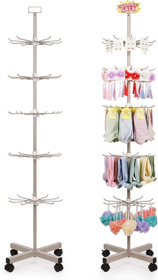 Exttlliy Retail Display Stand Store Display Rack 5 Tier Metal Spinning Display by Exttlliy