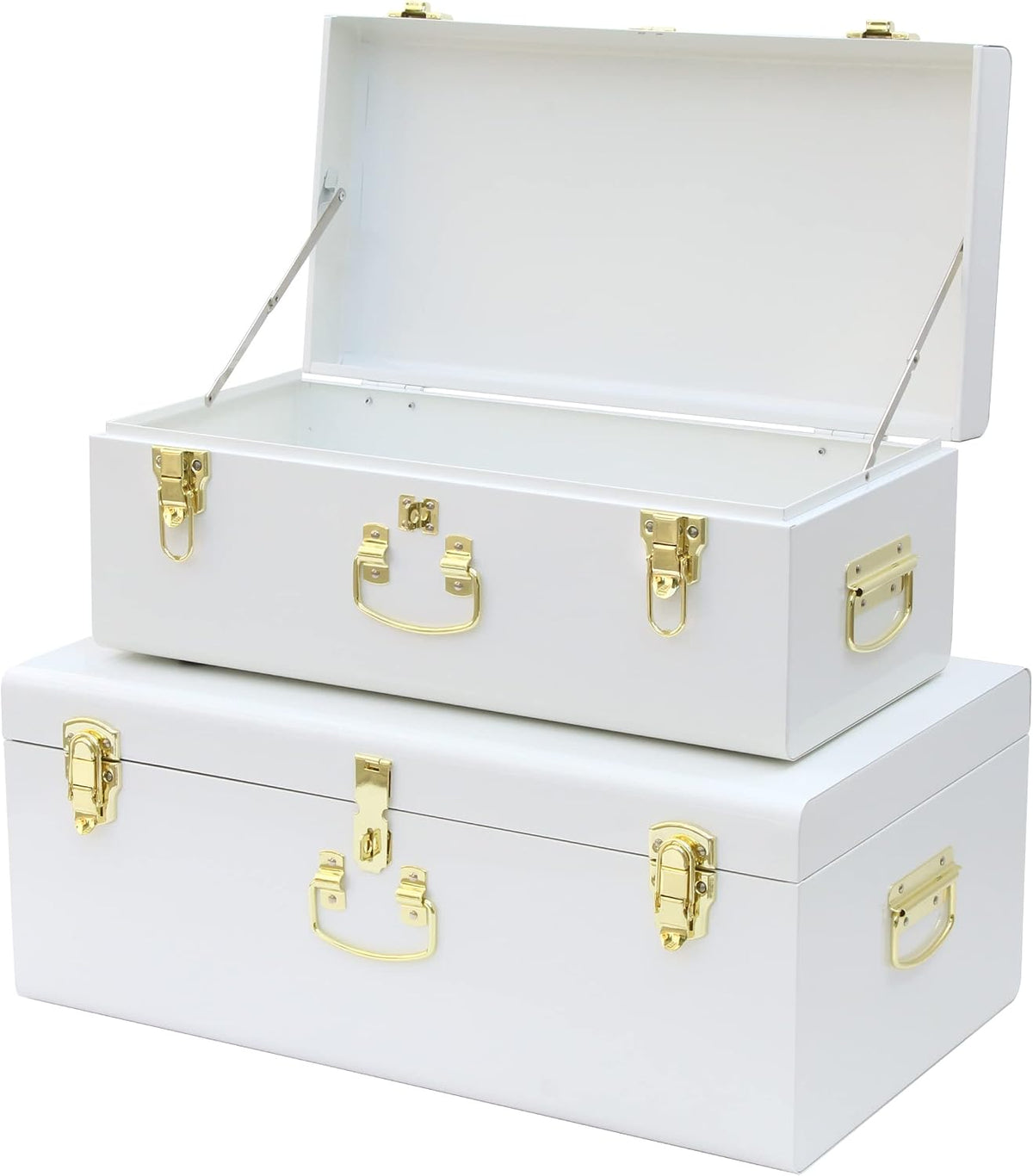 vixdonos decorative metal box storage trunks set of, main product view