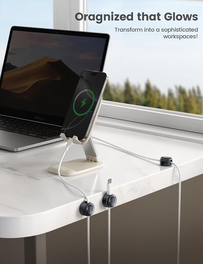 12Pack Magnetic Cord Organizer Cable Clips - Image 4