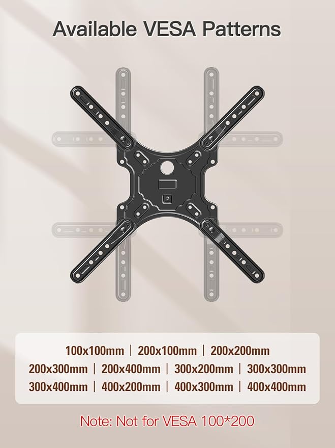 ELIVED TV Wall Mount for Most 26-60 Inch TVs, Swivel and Tilt Full Motion TV - Image 9
