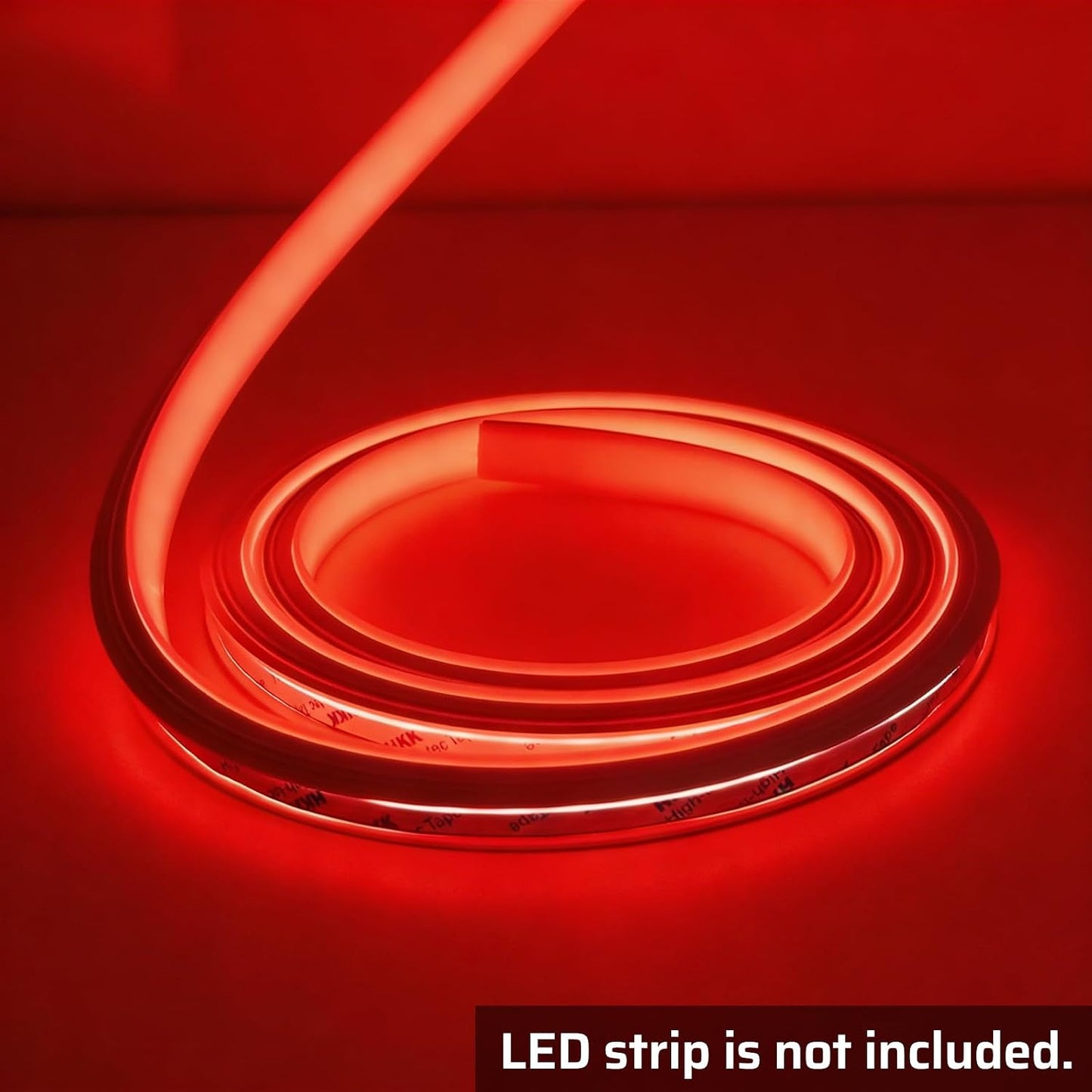 16.4Ft Silicone LED Channel System, Flexible LED Strip Diffuser with Milky White Cover, DIY Spotless Neon Rope Light Tube for LED Strips up to 12mm Wide (LED Strip Not Included)