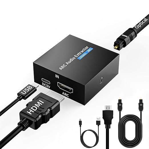 192KHz ARC Audio Extractor, HDMI ARC to Toslink/Optical+3.5mm AUX Output by Unknown