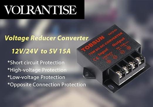 DC 12V/24V to 5V 15A Step Down Converter - Image 2