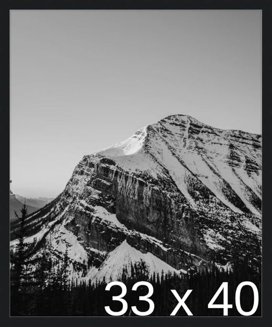 Frame It Easy 33 x 40 Black Wood Frame by FrameItEasy