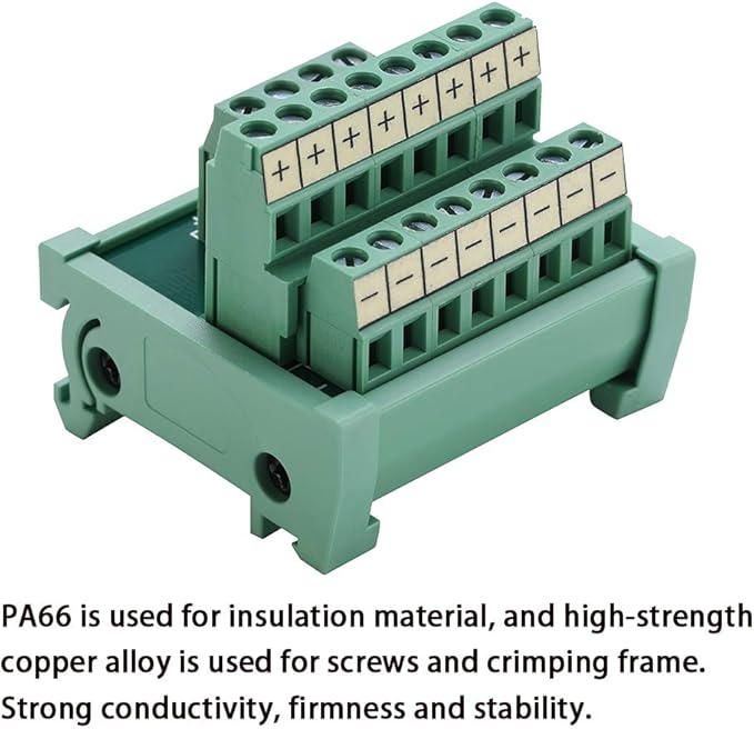 ANMBEST 2 in 8 Out Terminal Blocks Module, 25A DIN Rail and Panel Mounting - Image 3