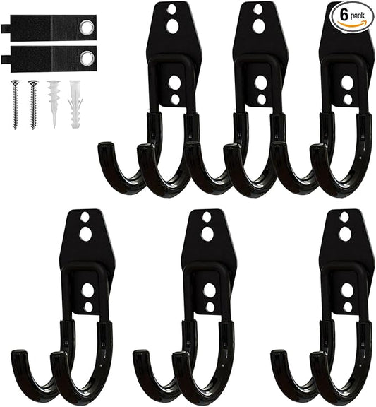 CRXCRC Garage Hooks, 6 Pack Small Round Wall Hooks by CRXCRC