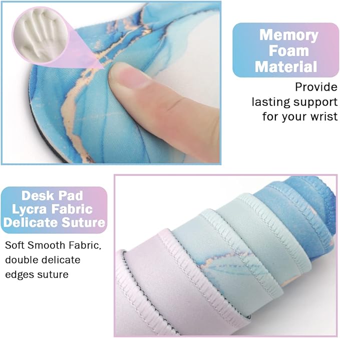 4-in-1 Large Gaming Mouse Pad, Keyboard Wrist Rest Pad & Wrist Support Mousepad - Image 4