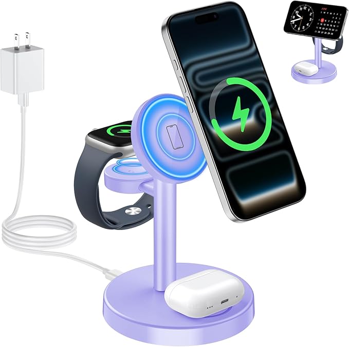 Aeinidi 2026 3 in 1 Wireless Charging Station Compatible by Aeinidi