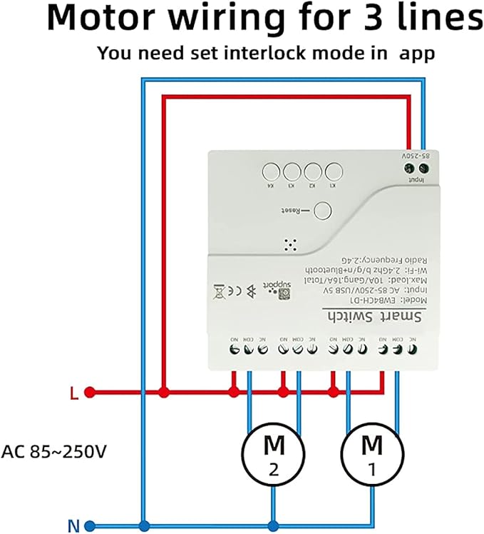 Newgoal 4 Channel Smart WiFi Relay Switching Module USB 5V/AC85V-250V, Supports - Image 8