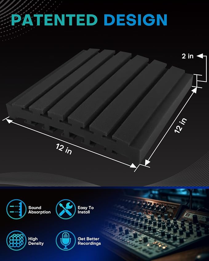 24Packs Curved Sound Proof Foam Panels - Image 2