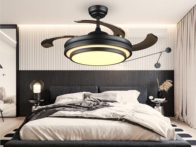 42 Inch Black Modern Ceiling Fan - Image 8