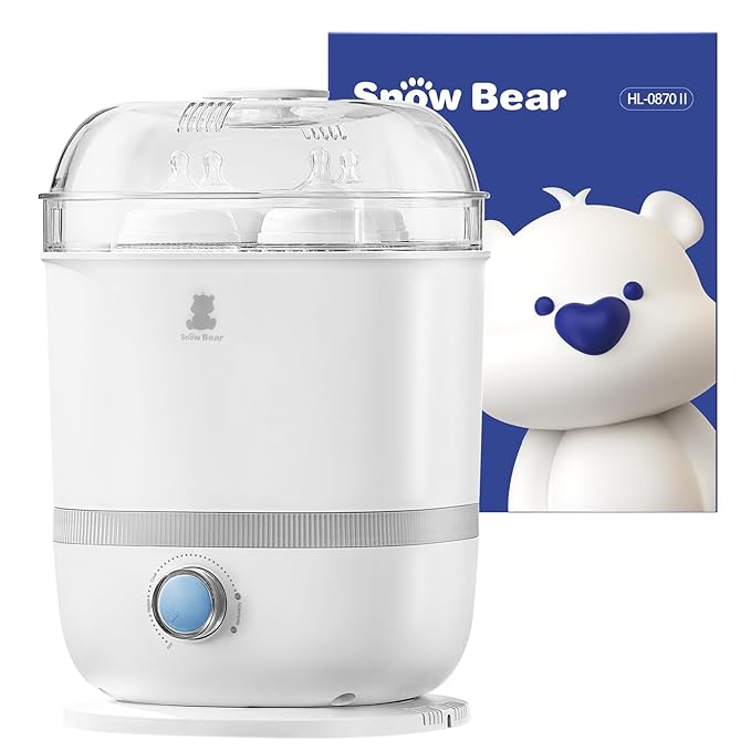 Snow Bear Baby Bottle Sterilizer and Dryer, 6-in-1 Electric Steam Bottle by SnowBear