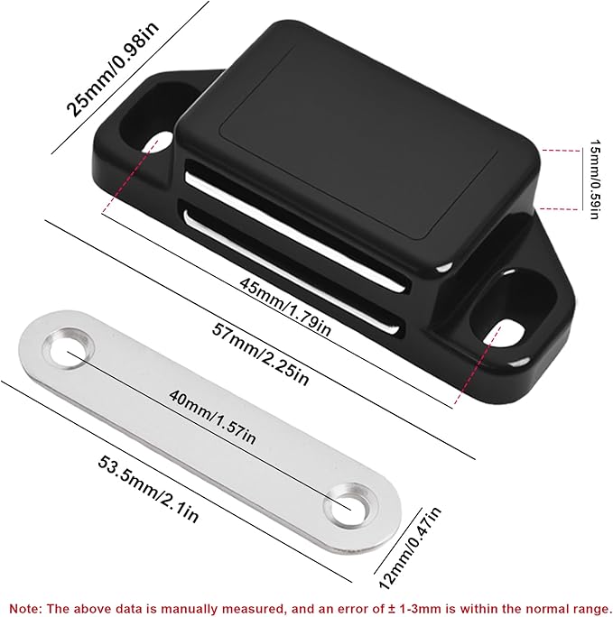 16 Pack Magnetic Push Latch, Heavy Duty Magnetic Touch Latch, - Image 2