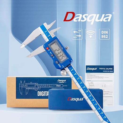 Dasqua 8”/200mm Digital Caliper, Stainless Steel Precision Measuring Tool - Image 6
