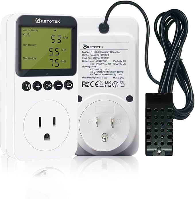 KETOTEK Digital Humidity Controller Outlet Plug - Image 8