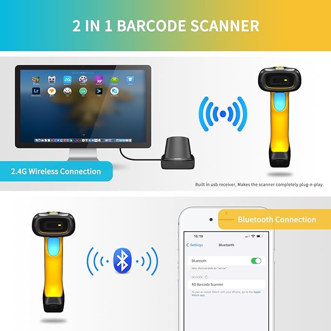 NETUM Upgraded QR Industrial Bluetooth Barcode Scanner - Image 7