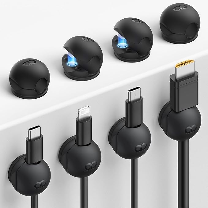 8Pack Magnetic Cord Organizer Clips by Lamicall