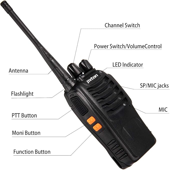 pxton Two Way Radios Long Range Walkie Talkies - Image 2