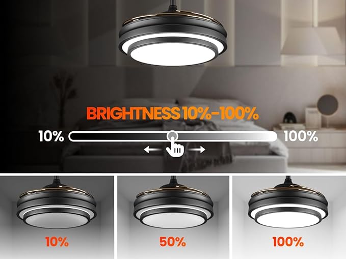 LIGHTIMES 36 Inche Modern Black Ceiling Fan - Image 6