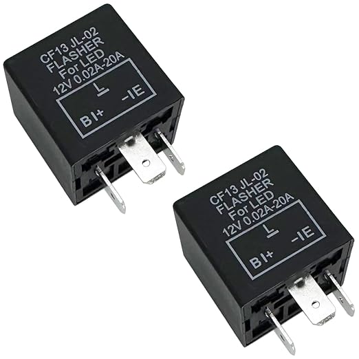 irhapsody 3-pin LED Flasher Relays CF13, Fixed 12V Electronic Blinker Relay by irhapsody