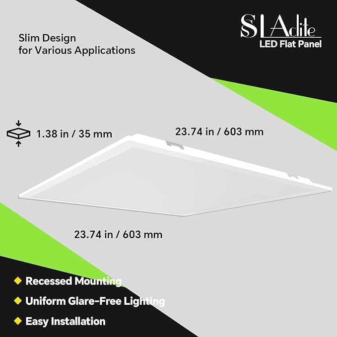 2x2 LED Light Flat Panel 4Pack, 40/35/30/25/20W, 5 Color Temps - Image 5