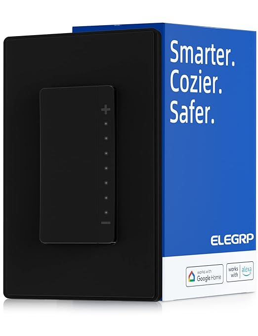 ELEGRP Smart Dimmer Light Switch DPR30, 2.4GHz Wi-Fi Dimmer Switch Compatible by ELEGRP%7CELEGROUP