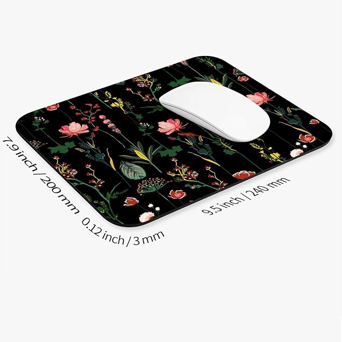 Armanza Square Mouse Pad Blooming Botanical Flowers, Personalized - Image 2