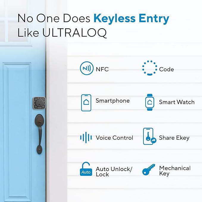 ULTRALOQ 2025 Upgrade Bolt NFC Smart Door Lock, Built-in WiFi Deadbolt 6-in-1 - Image 8