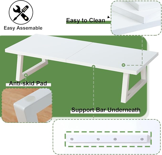 TEAMIX 24 inch Monitor Stand Riser, Printer Stand Riser - Image 4