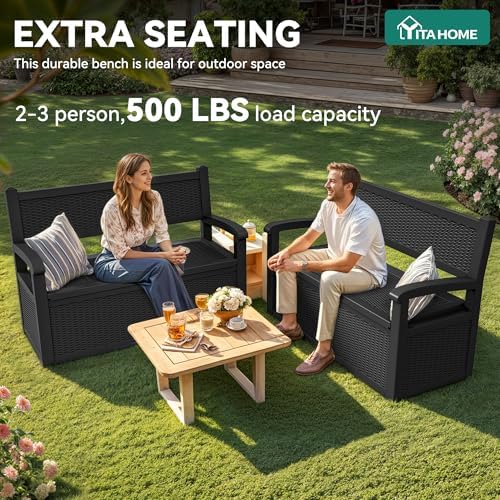yitahome 80 gallon storage bench deck box, lockable, package contents